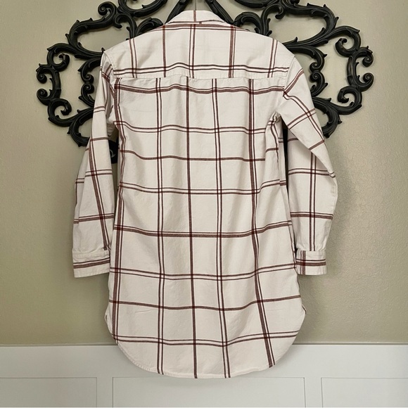 Universal Thread Long Sleeve Button Down Shirt Dress XS | Plaid Flannel - Picture 5 of 16
